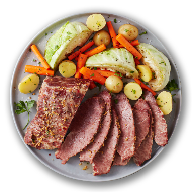 Oven Roasted Corned Beef & Cabbage